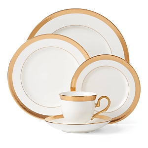 Lenox Lowell White 5-piece Place Setting In Gold