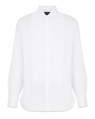 Bib-Front Slim Fit Tuxedo Shirt