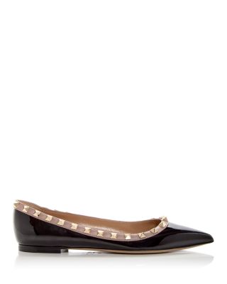 Women's Rockstud Pointed Toe Ballet Flats