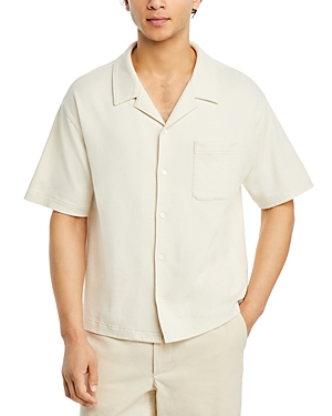 Frame Duo Fold Cotton Relaxed Fit Button Down Camp Shirt