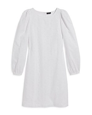 Shop Vineyard Vines Cotton Eyelet Long Sleeve Dress In White