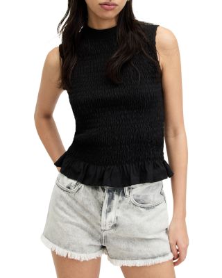 ALLSAINTS - Ode Cotton Smocked Tank