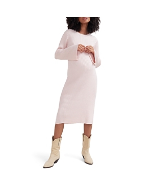 Shop Hatch Collection The Lydia Sweater Dress In Peony