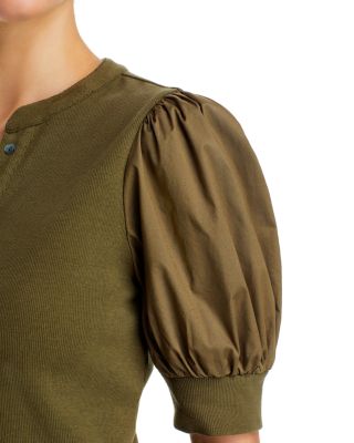 Puff Sleeve Henley Top