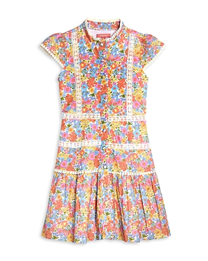 Shop Bcbg Girls Girls' Lace Trim Shirt Dress - Little Kid In Multi