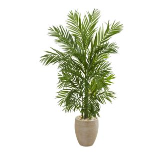 Nearly Natural 5ft. Areca Palm Artificial Tree in Sand Colored Planter | Bloomingdale's Home Home Decor