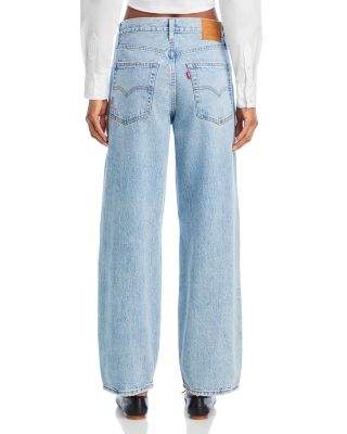 Baggy Dad High Rise Straight Jeans in Fan Flare