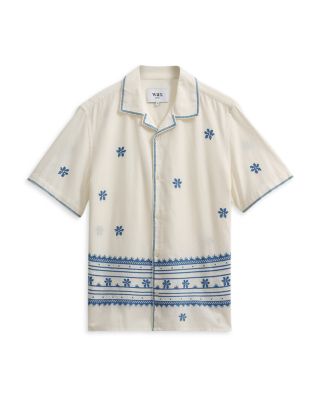 Wax London - Didcot Relaxed Fit Short Sleeve Printed Button Front Camp Shirt