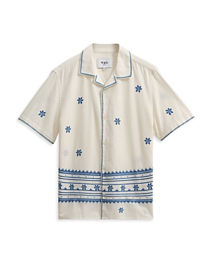 Didcot Relaxed Fit Short Sleeve Printed Button Front Camp Shirt