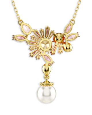 Swarovski Gema Sakura Imitation Pearl & Crystal Mixed Cut Pendant