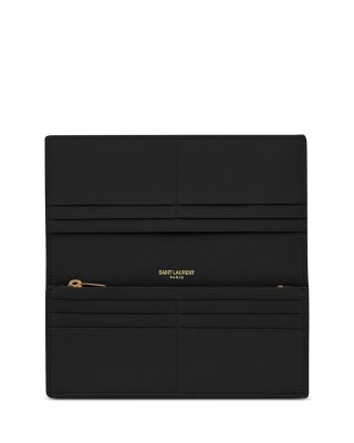 Tiny Cassandre Flat Wallet in Grained Leather