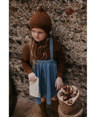 Girls' Oversized Denim Pinafore - Big Kid