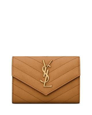 Monogram small envelope wallet in grain de poudre embossed leather hotsell