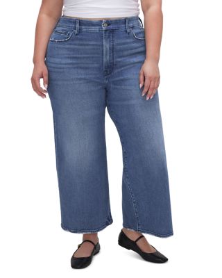 Good Waist High Rise Wide Leg Jeans in Indigo 338