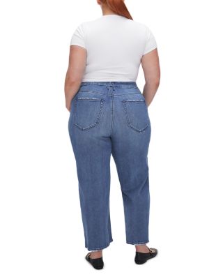 Good Waist High Rise Wide Leg Jeans in Indigo 338