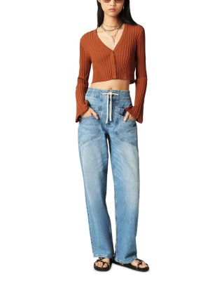 Mima High Rise Straight Jeans in Blue Jeans