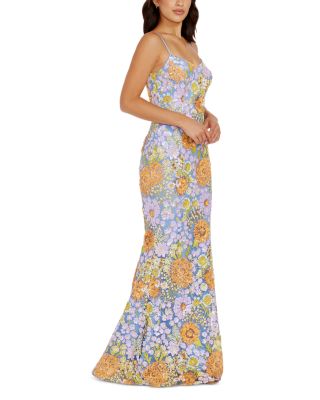 Giovanna Printed V Neck Dress