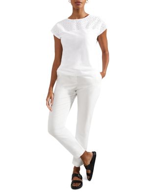 Thea Broderie Cotton Eyelet Top