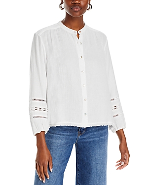 Johnny Was Cotton Gauze Peasant Top In Natural