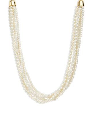 Aqua Imitation Pearl Layered Necklace, 17 - Exclusive