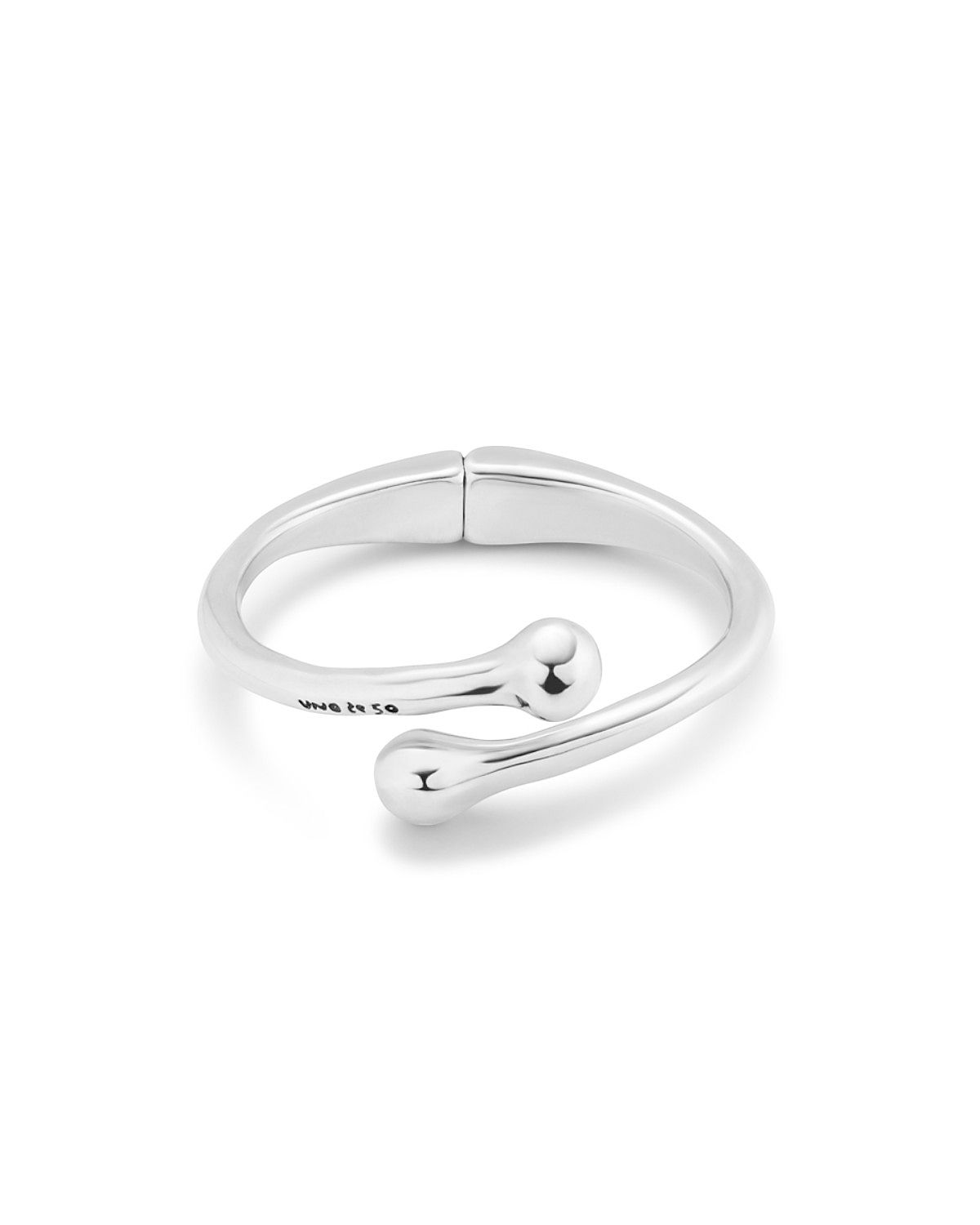 UNOde50 Sterling Silver Plated Metal Alloy Rigid Bracelet with Internal Spring