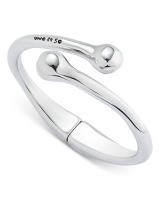 Uno De 50 Comeback Sculptural Hinge Bypass Bracelet In Silver