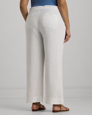 Plus Linen Drawcord Pants