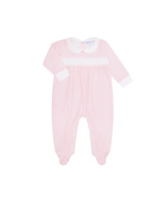 Girls' Pink Gingham Smocked Footie - Baby