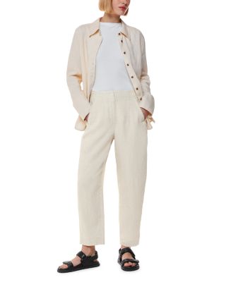 Linen Barrel Leg Pants