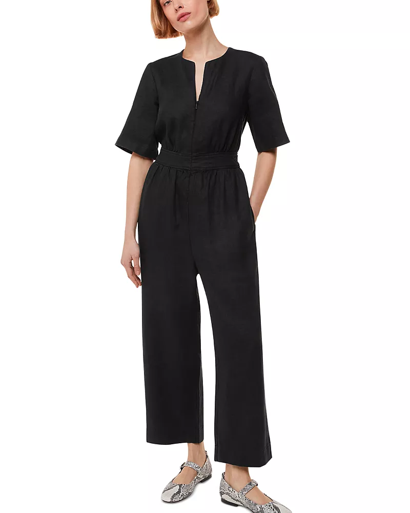 Whistles Cosima Linen Jumpsuit