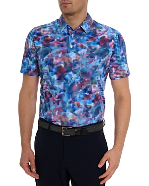 Shop Robert Graham Storm Watch Printed Knit Polo In Multi