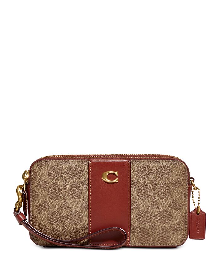 COACH Signature Canvas Color-block Kira Crossbody in Tan Rust main image 1
