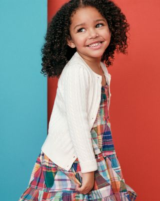 Girls' Cable Knit Cotton Cardigan - Little Kid