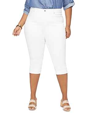 Marilyn High Rise Straight Cropped Jeans in Optic White