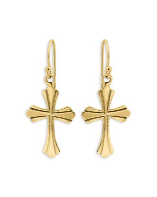 Aqua Polish Cross Drop Earrings, 1L - Exclusive