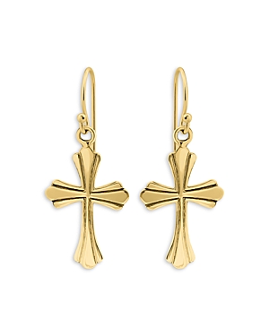 Shop Aqua Polish Cross Drop Earrings, 1l - 100% Exclusive In Gold