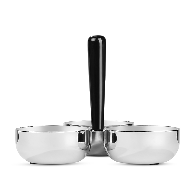 Nambe Circa Divided Nut Bowl In Silver
