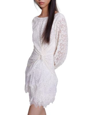 Maje - Lace Twist Front Mini Dress