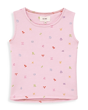 DL1961 DL1961 GIRLS' MARCIE WHAT'S YOUR SIGN COTTON EMBROIDERED TANK - BIG KID