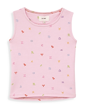 DL1961 Girls' Marcie What's Your Sign Cotton Embroidered Tank - Big Kid