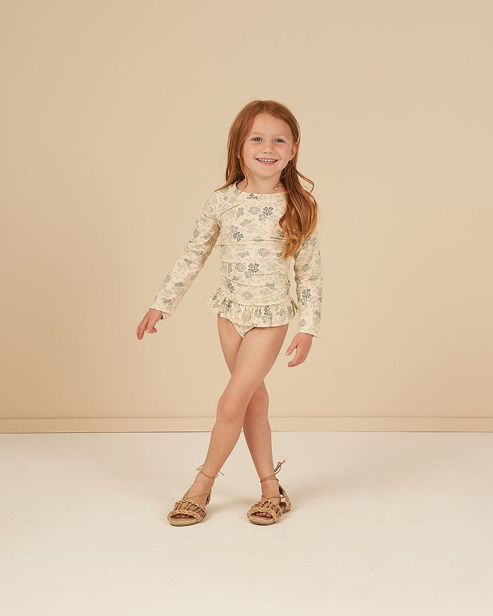 Baby Girl Swim Rylee and Cru Smocked Vintage Floral (Size 18/24M left)