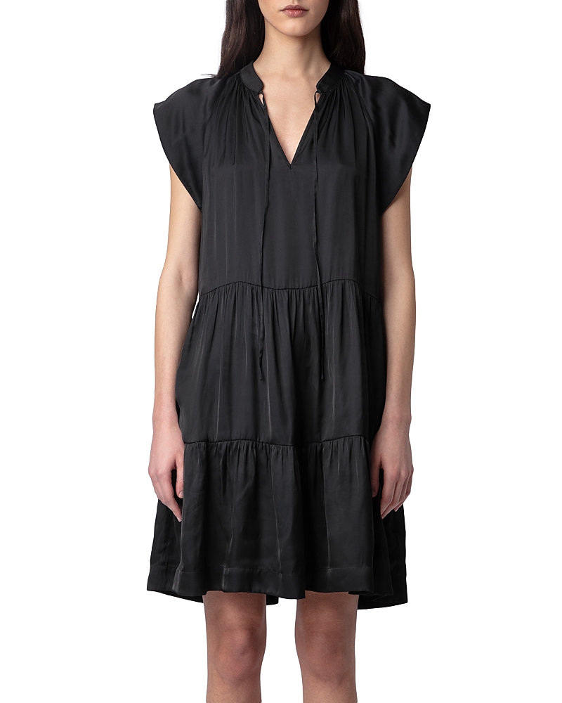 Zadig & Voltaire Rito Tiered Satin Dress