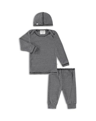 Paigelauren Unisex Ribbed Long Sleeve Tee, Leggings & Cap Set - Baby