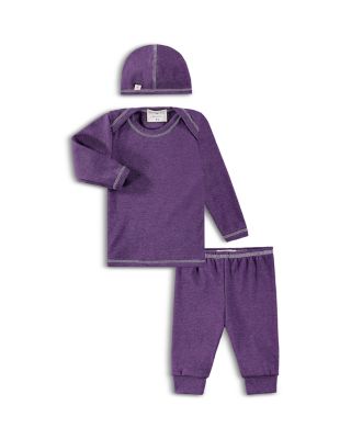 Paigelauren Unisex Ribbed Long Sleeve Tee, Leggings & Cap Set - Baby