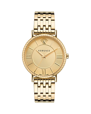Shop Versace V-eternal Watch, 42mm In Gold