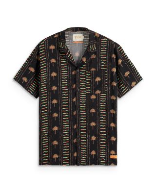 Scotch & Soda - Palm Print Short Sleeve Shirt