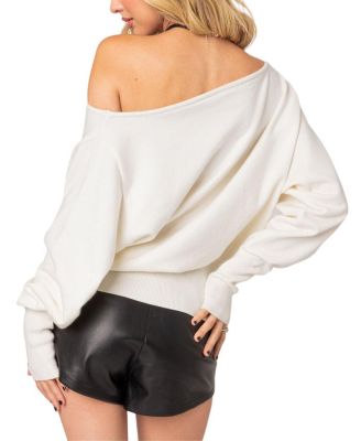 Off Shoulder Oversized Sweater