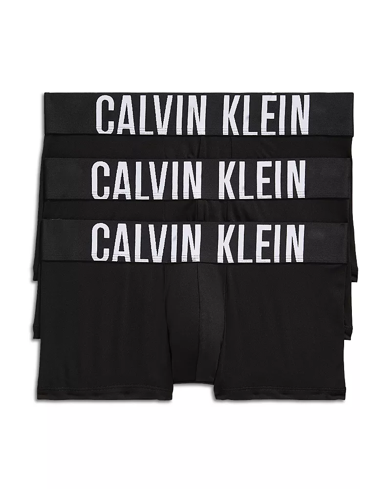 Calvin Klein Intense Power Logo Waistband Micro Low Rise Trunks, Pack of 3