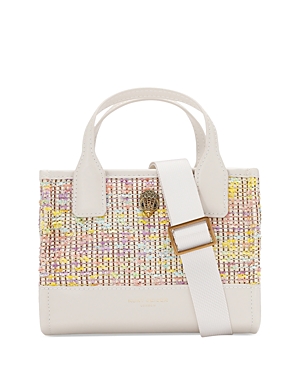 Shop Kurt Geiger Extra Small Square Shopper Tote In Open White