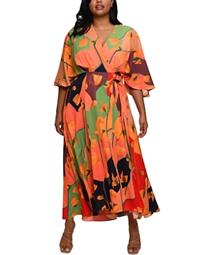 Shop Hutch Plus Lyna Dress In Multi Patch Floral Geo